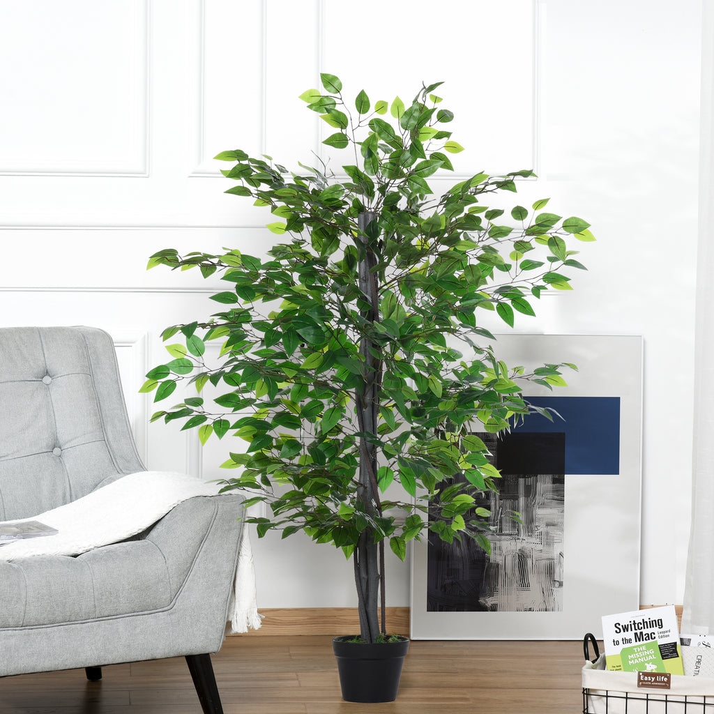 Set Of 2 Artificial White Rose Plants