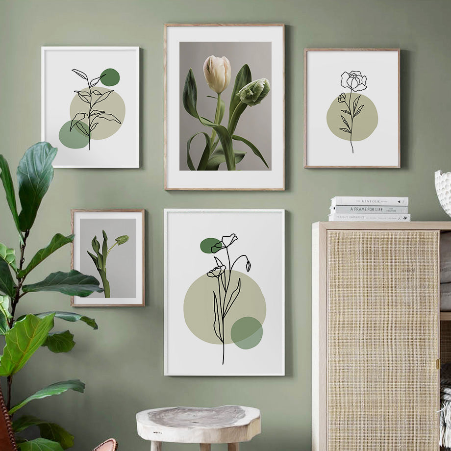 Tulips Abstract Roses Wall Art