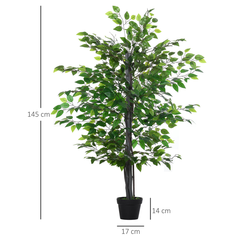 Set Of 2 Artificial White Rose Plants